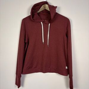 Vuori Essential Pullover Hoodie Rust Orange DreamKnit Athleisure Lounge